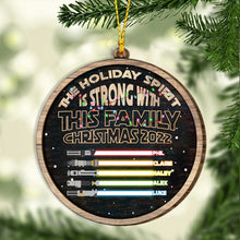 Load image into Gallery viewer, Personalized Christmas Family Layered Wood Ornament Gift 2022
