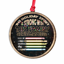 Load image into Gallery viewer, Personalized Christmas Family Layered Wood Ornament Gift 2022
