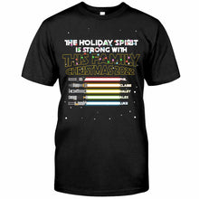 Load image into Gallery viewer, Personalized Christmas Family T-Shirt with Holiday Spirit Design
