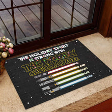 Load image into Gallery viewer, Personalized Christmas Family Doormat Custom Name Holiday Gift

