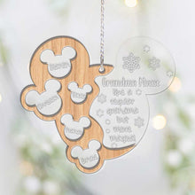 Load image into Gallery viewer, Personalized Christmas Layered Ornament for Grandma with Names
