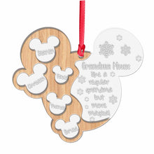 Load image into Gallery viewer, Personalized Christmas Layered Ornament for Grandma with Names
