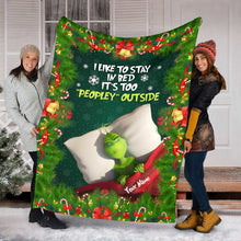 Load image into Gallery viewer, Personalized Christmas Blanket Grinch Design Gift for Family
