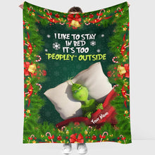Load image into Gallery viewer, Personalized Christmas Blanket Grinch Design Gift for Family
