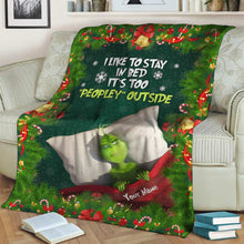 Load image into Gallery viewer, Personalized Christmas Blanket Grinch Design Gift for Family
