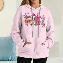 Load image into Gallery viewer, Personalized Mama Grinch Waffle Hoodie Custom Name Gift for Mom
