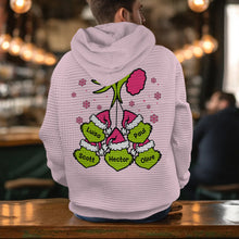 Load image into Gallery viewer, Personalized Mama Grinch Waffle Hoodie Custom Name Gift for Mom
