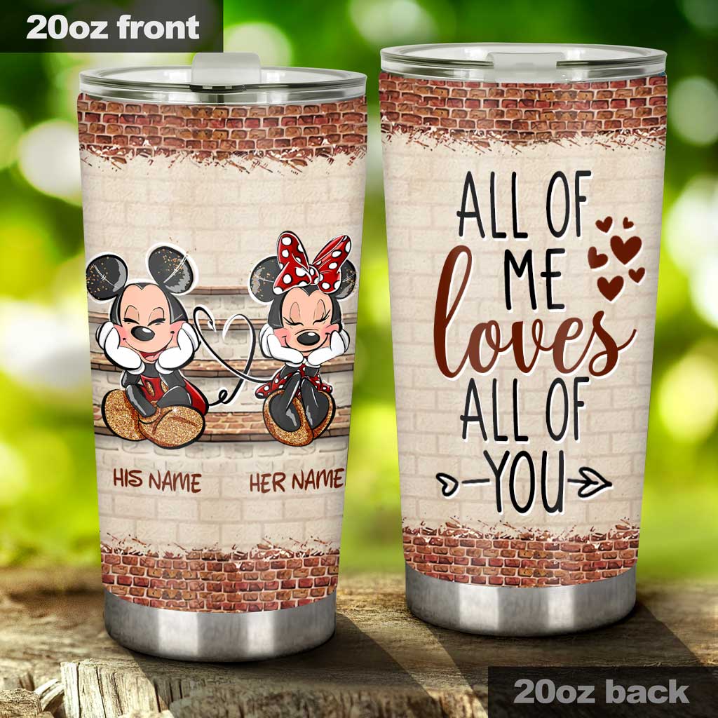 Personalized Mouse Tumbler Custom Name Gift for Couples
