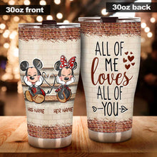 Load image into Gallery viewer, Personalized Mouse Tumbler Custom Name Gift for Couples
