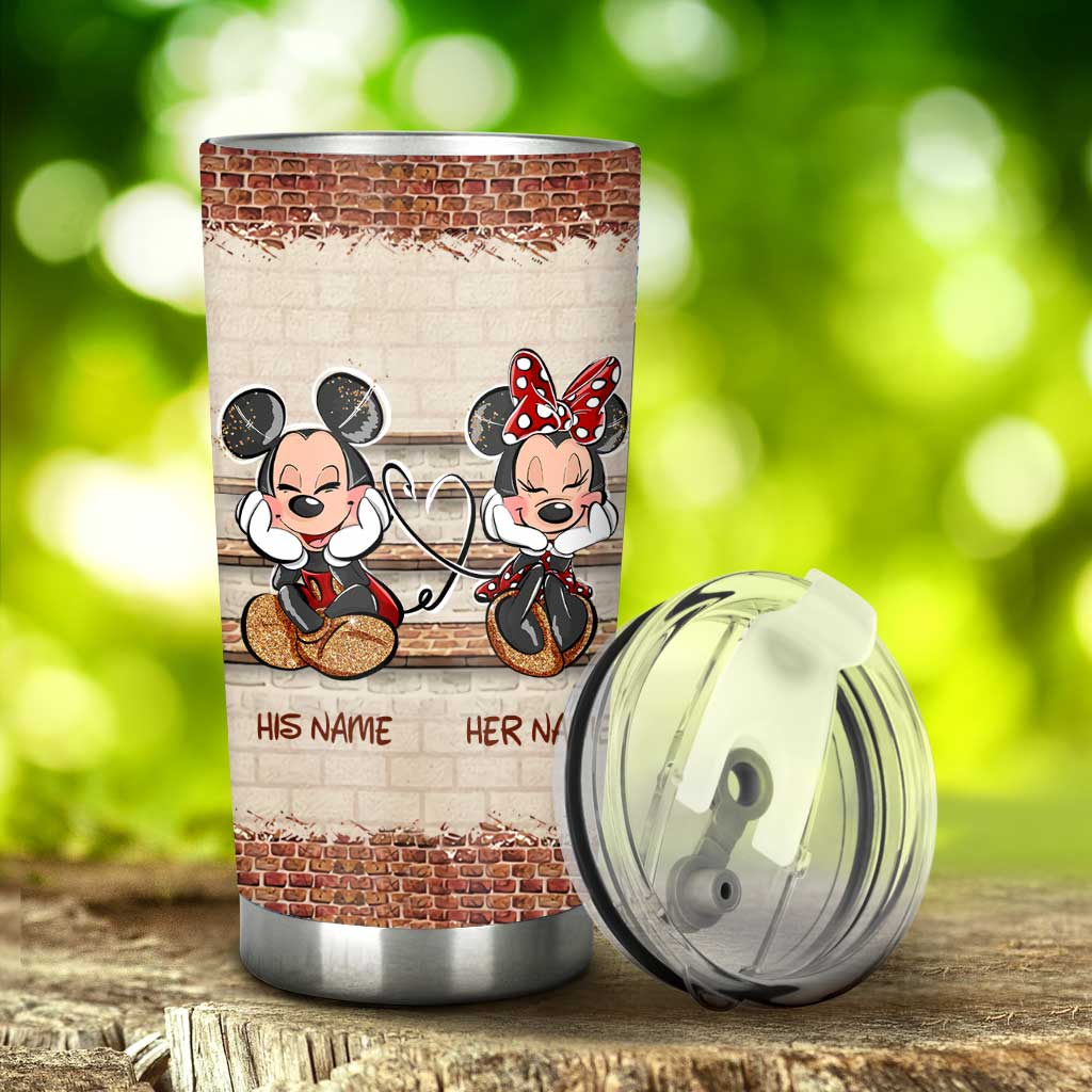 Personalized Mouse Tumbler Custom Name Gift for Couples