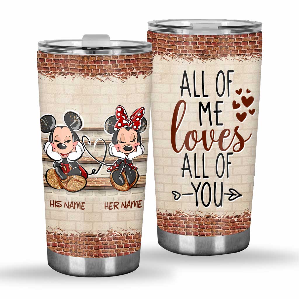 Personalized Mouse Tumbler Custom Name Gift for Couples