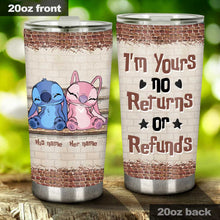 Load image into Gallery viewer, Personalized Ohana Tumbler Custom Name Gift for Couples
