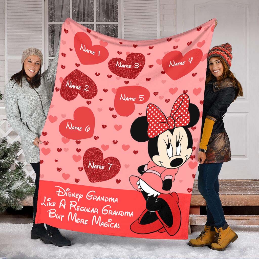Personalized Disney Grandma Mouse Blanket Custom Name Gift