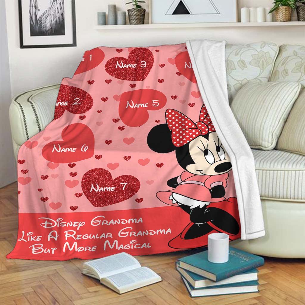 Personalized Disney Grandma Mouse Blanket Custom Name Gift