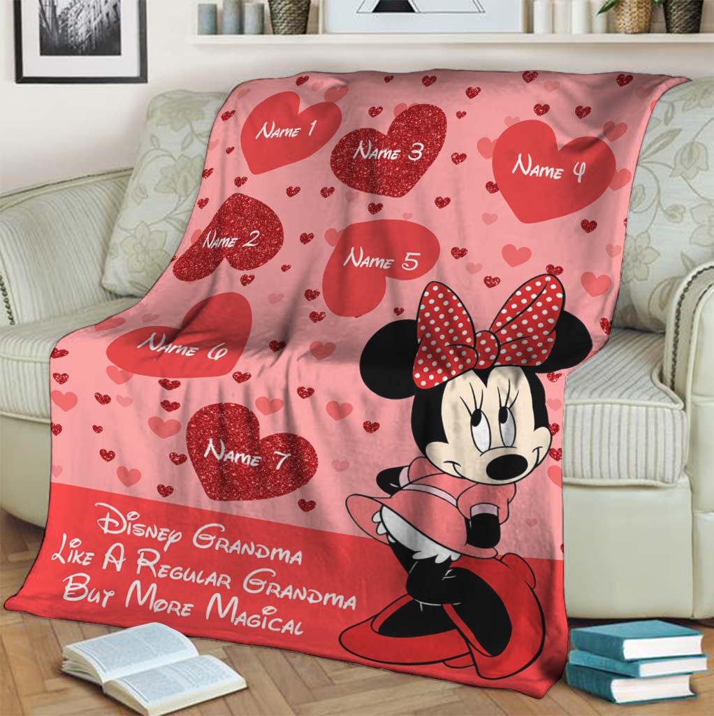 Personalized Disney Grandma Mouse Blanket Custom Name Gift