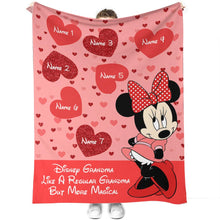 Load image into Gallery viewer, Personalized Disney Grandma Mouse Blanket Custom Name Gift
