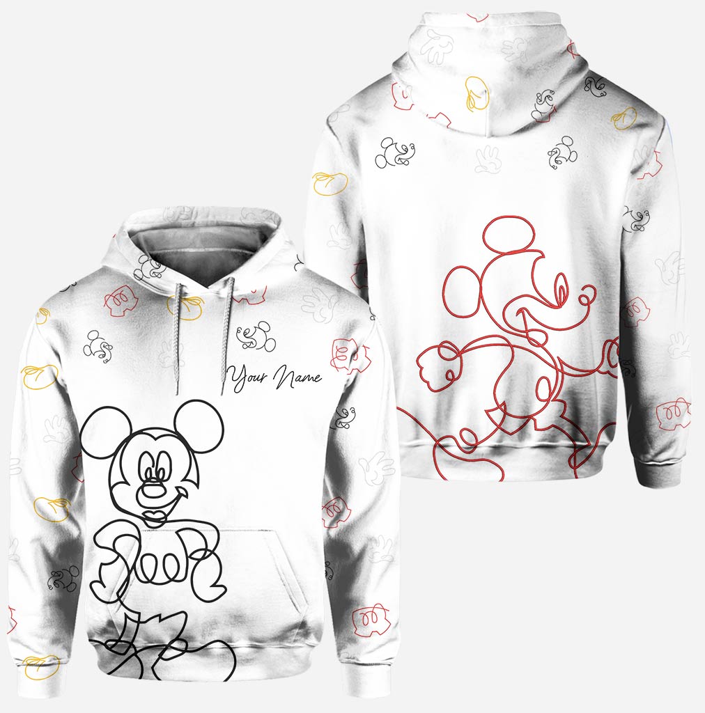 Personalized Mouse Hoodie and Leggings Set Custom Name Gift for Kids