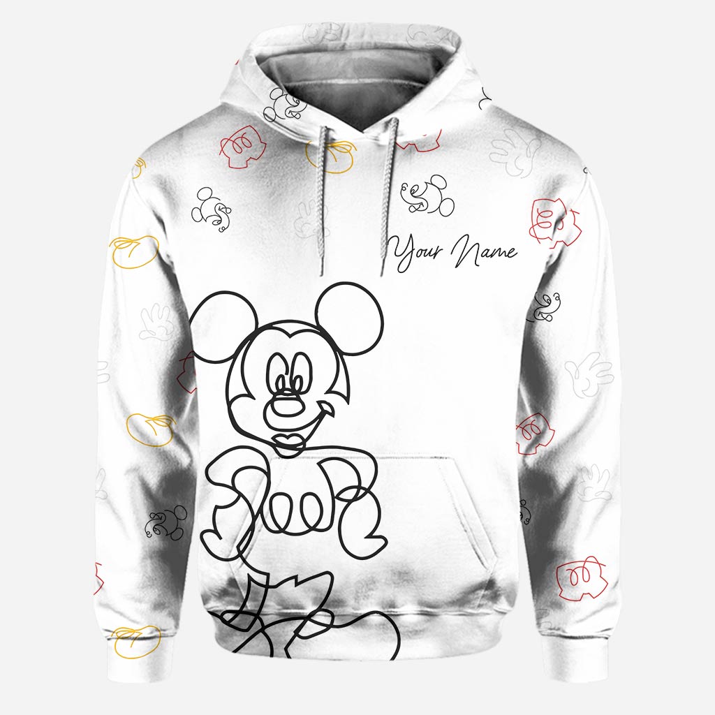 Personalized Mouse Hoodie and Leggings Set Custom Name Gift for Kids