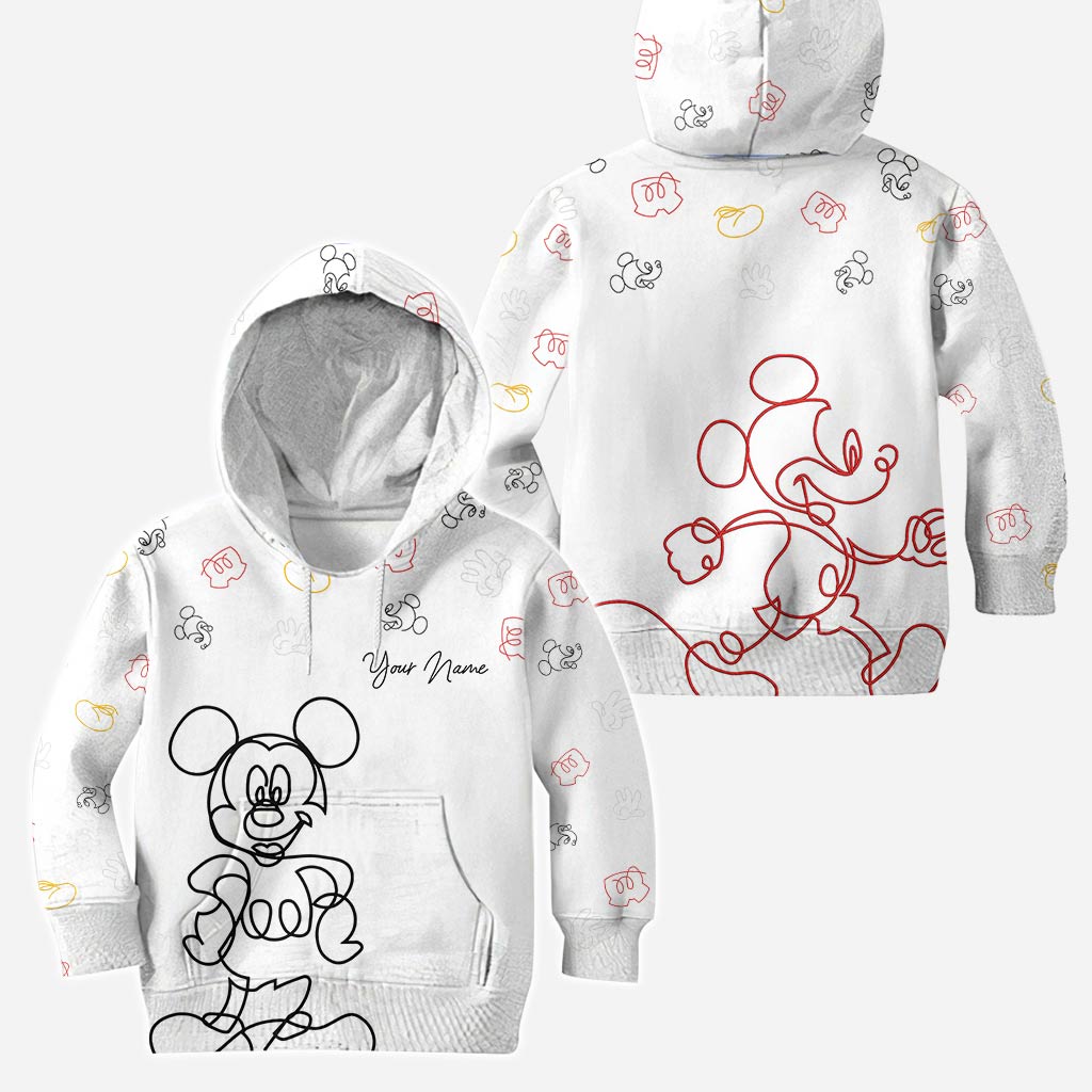 Personalized Mouse Hoodie and Leggings Set Custom Name Gift for Kids