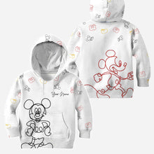 Load image into Gallery viewer, Personalized Mouse Hoodie and Leggings Set Custom Name Gift for Kids
