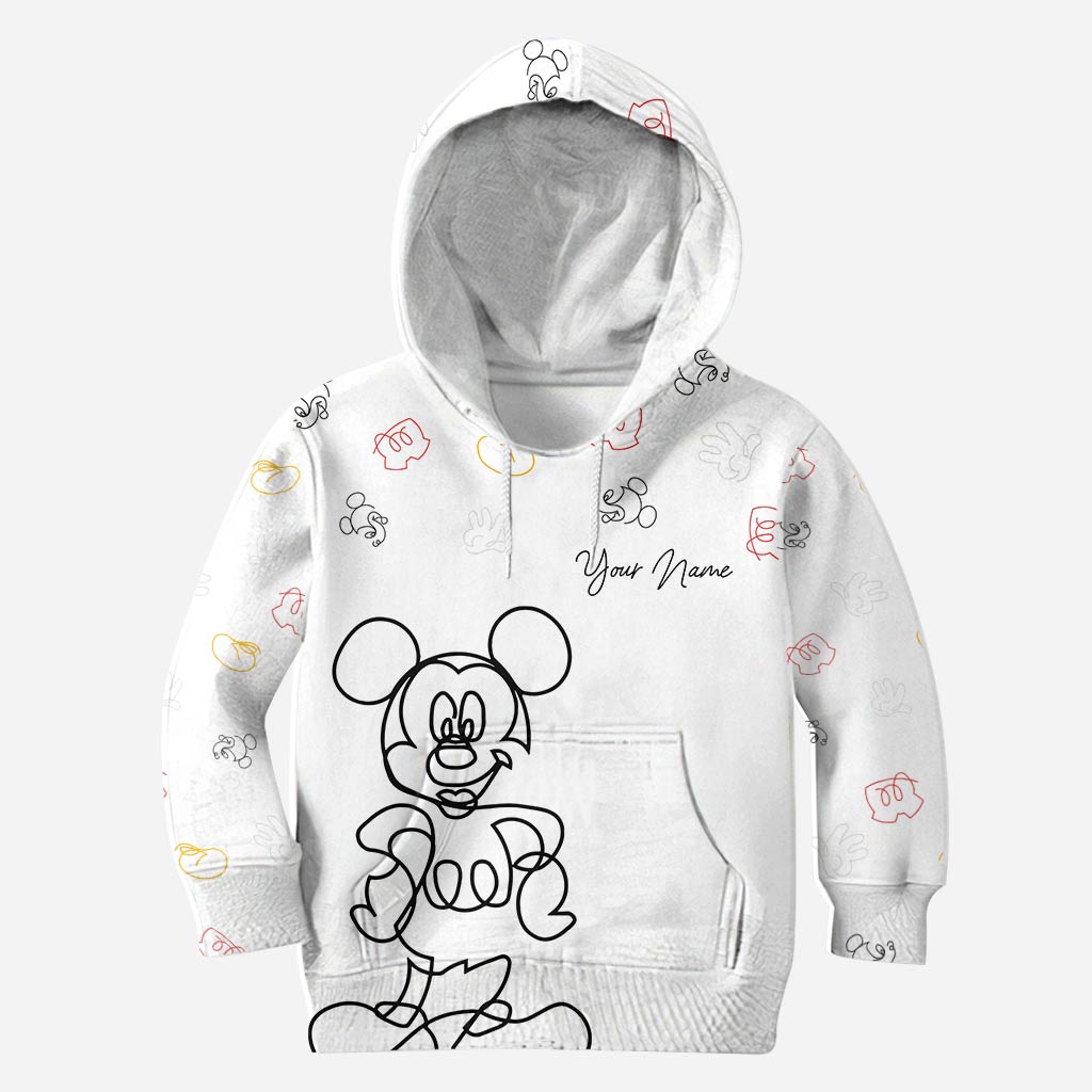 Personalized Mouse Hoodie and Leggings Set Custom Name Gift for Kids