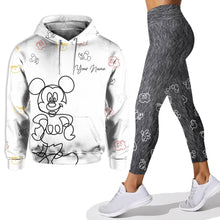 Load image into Gallery viewer, Personalized Mouse Hoodie and Leggings Set Custom Name Gift for Kids
