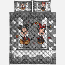 Load image into Gallery viewer, Personalized Mickey Mouse Quilt Set Custom Names | Unique Valentine Gift
