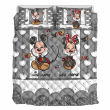 Load image into Gallery viewer, Personalized Mickey Mouse Quilt Set Custom Names | Unique Valentine Gift
