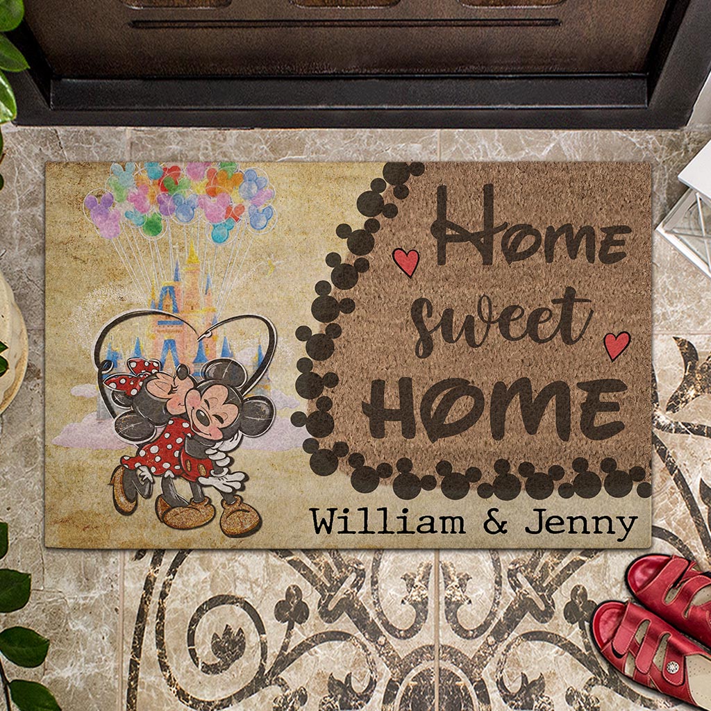 Personalized Home Sweet Home Doormat Custom Name Gift