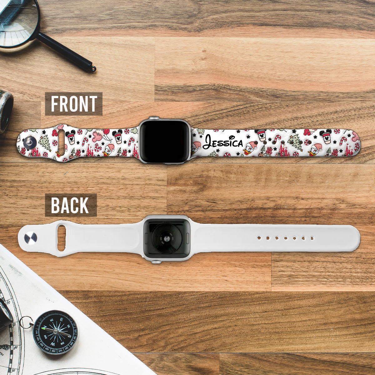 Personalized Christmas Apple Watch Band Custom Name Gift