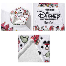 Load image into Gallery viewer, Personalized Disney Watching Blanket Hoodie Custom Name Gift
