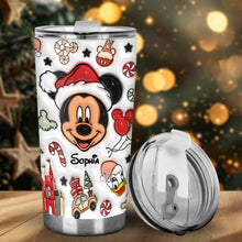 Load image into Gallery viewer, Personalized Christmas Mouse Tumbler Custom Name Gift
