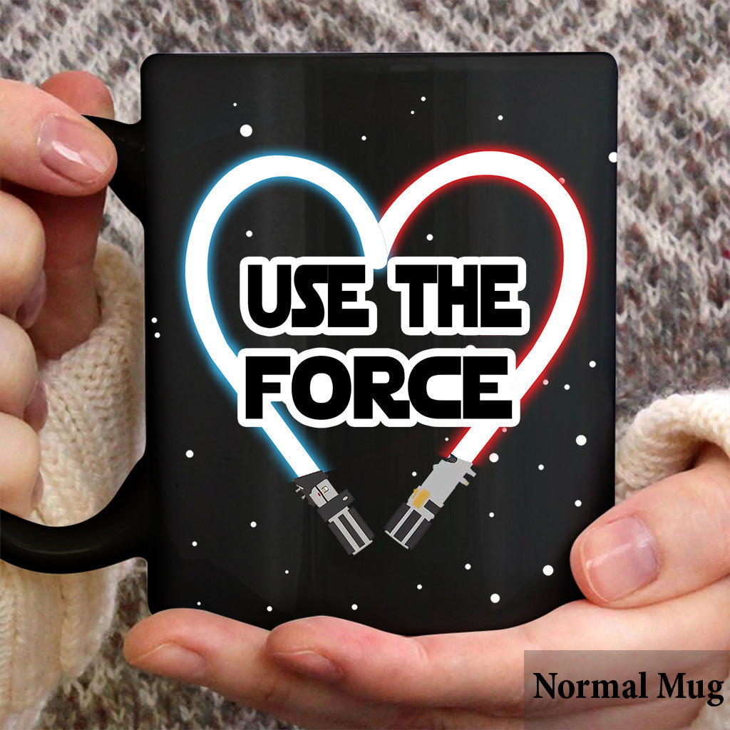 Personalized Use The Force Mug Custom Names Engagement Gift