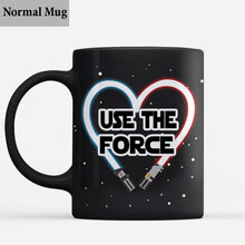 Load image into Gallery viewer, Personalized Use The Force Mug Custom Names Engagement Gift
