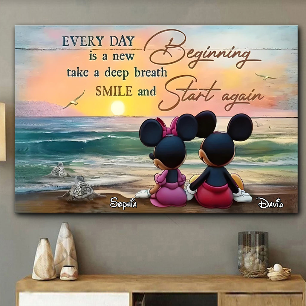 Personalized Mouse Canvas Print Inspirational Wall Art Gift