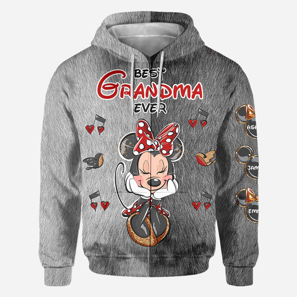 Personalized All Over Shirt Best Grandma Gift with Custom Names
