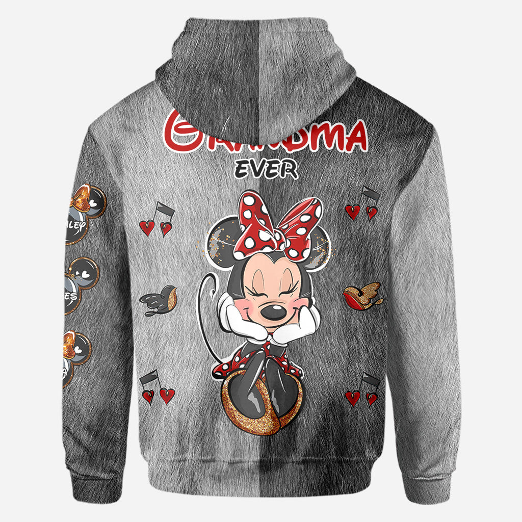 Personalized All Over Shirt Best Grandma Gift with Custom Names