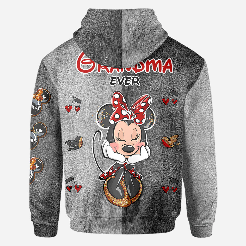 Personalized All Over Shirt Best Grandma Gift with Custom Names
