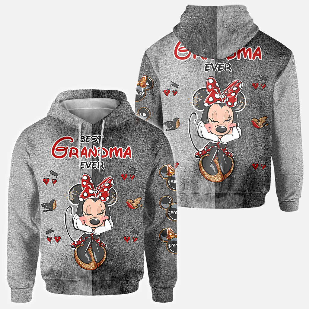 Personalized All Over Shirt Best Grandma Gift with Custom Names