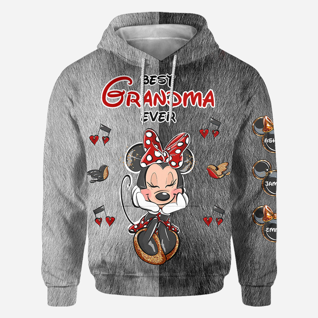 Personalized All Over Shirt Best Grandma Gift with Custom Names