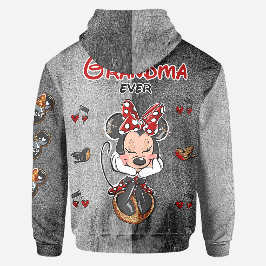 Personalized All Over Shirt Best Grandma Gift with Custom Names