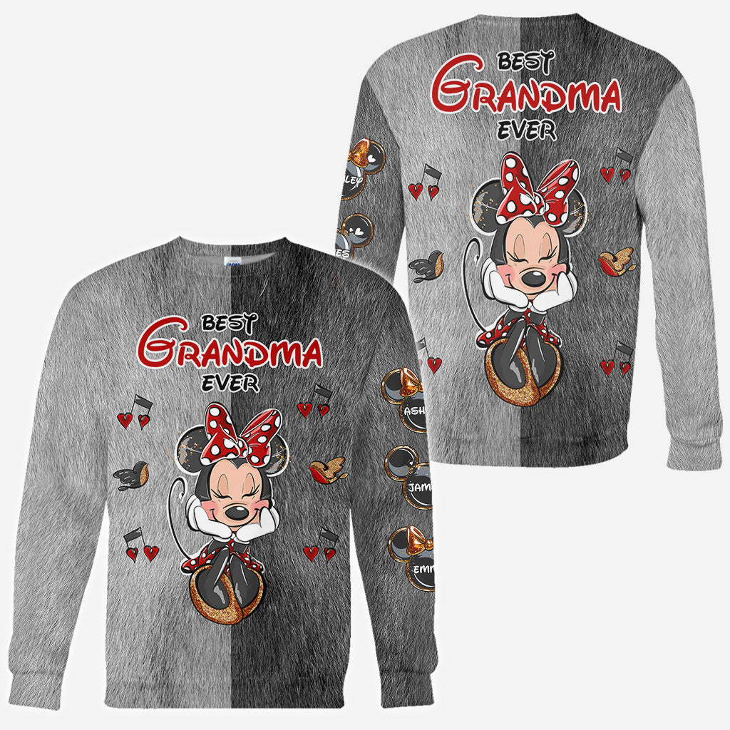 Personalized All Over Shirt Best Grandma Gift with Custom Names