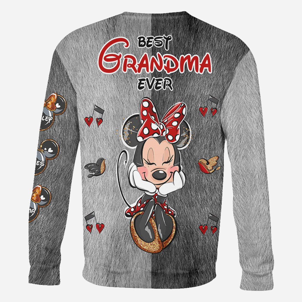 Personalized All Over Shirt Best Grandma Gift with Custom Names