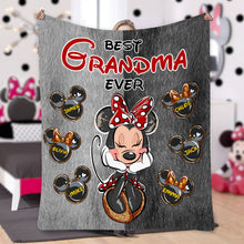 Load image into Gallery viewer, Personalized Minnie Mouse Blanket Best Grandma Ever Gift
