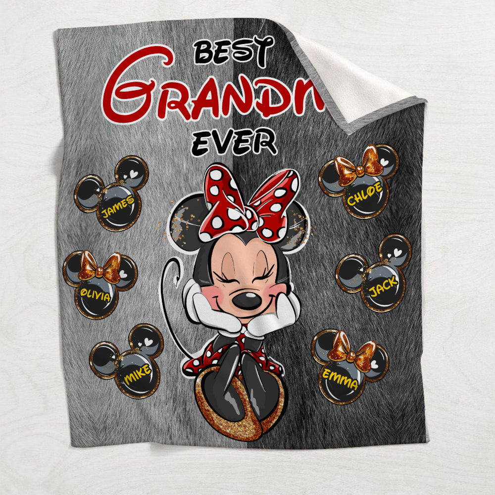 Personalized Minnie Mouse Blanket Best Grandma Ever Gift