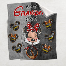 Load image into Gallery viewer, Personalized Minnie Mouse Blanket Best Grandma Ever Gift
