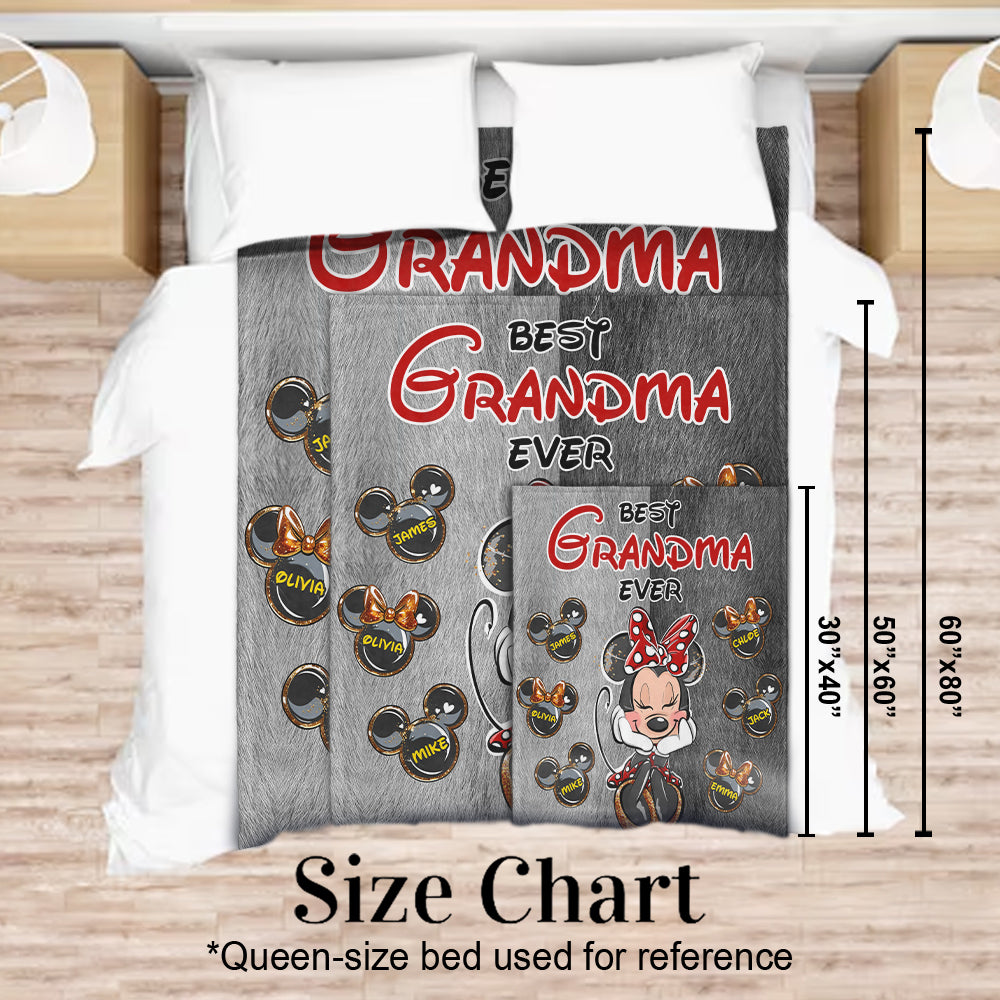 Personalized Minnie Mouse Blanket Best Grandma Ever Gift