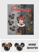 Load image into Gallery viewer, Personalized Minnie Mouse Blanket Best Grandma Ever Gift
