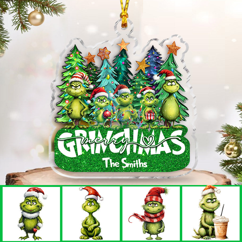 Personalized Grinch Christmas Ornament Custom Name Gift