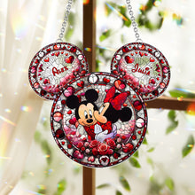 Load image into Gallery viewer, Personalized Mickey Mouse Couple Suncatcher Window Ornament Gift
